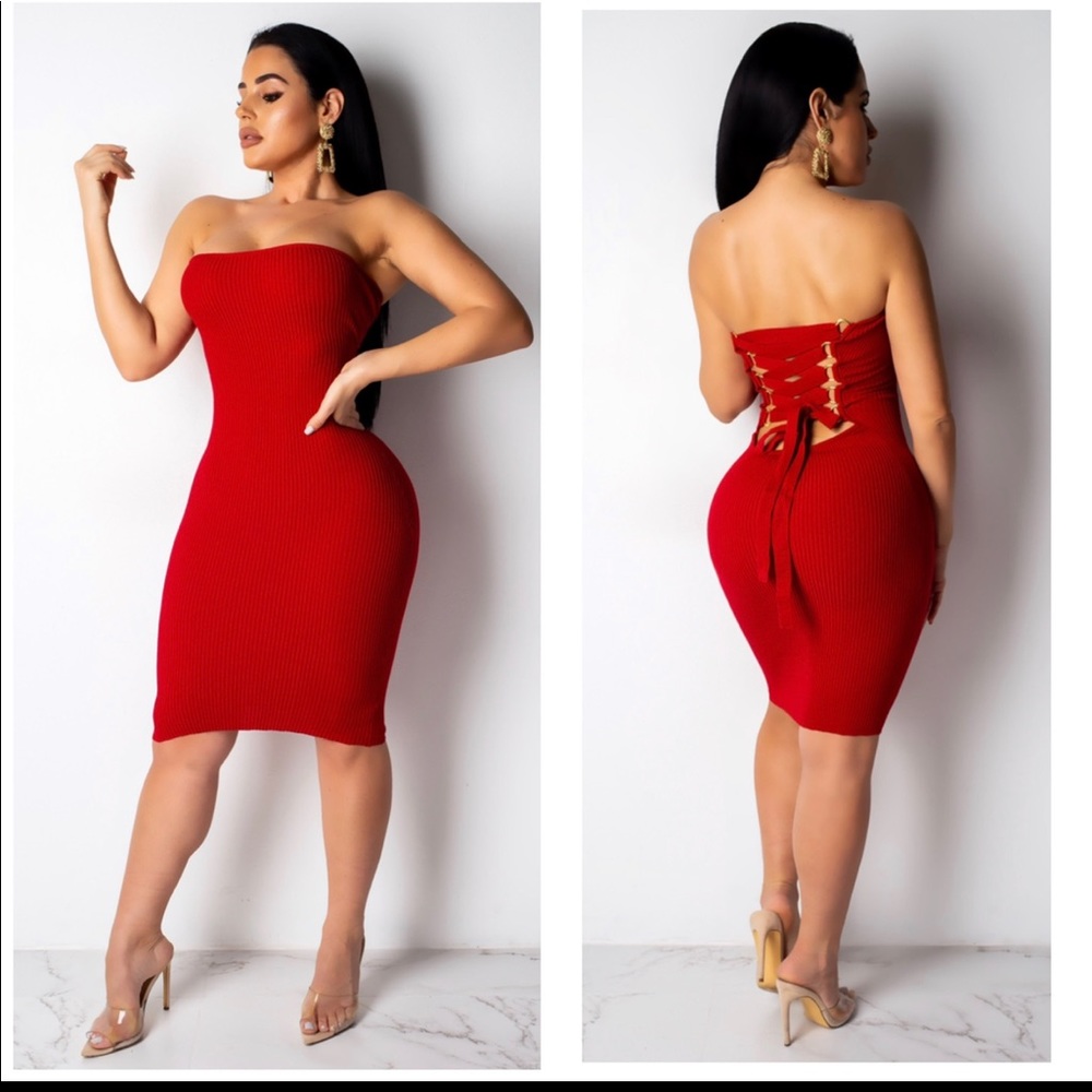 Black corset mini dress